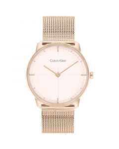 Unisex Carnation Gold-Tone Stainless Steel Mesh Bracelet Watch, 35mm