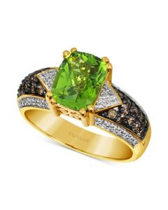 Chocolatier® Green Apple Peridot (1-7/8 ct. t.w.) & Diamond (1/2 ct. t.w.) Ring in 14k Gold