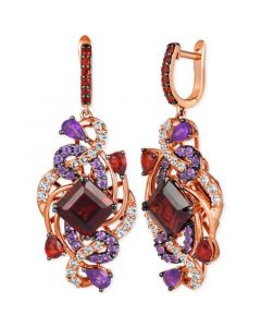 Crazy Collection® Multi-Gemstone Cluster Drop Earrings (9 ct. t.w.) in 14k Rose Gold