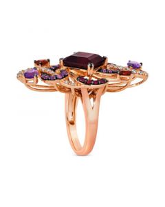 Crazy Collection® Multi-Gemstone Swirling Statement Ring (8-1/4 ct. t.w.) in 14k Rose Gold