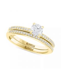 EFFY® Diamond Bridal Set (5/8 ct. t.w.) in 14k White or Yellow Gold