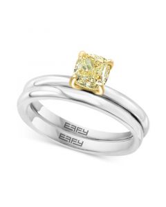 EFFY® Yellow Diamond Solitaire Bridal Set (7/8 ct. t.w.) in 14k Gold & White Gold