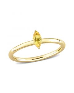 Marquise-Cut Yellow Sapphire (1/3 ct. t.w.) Stackable Ring in 10K Yellow Gold