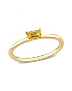 Baguette-Cut Yellow Sapphire (1/3 ct. t.w.) Stackable Ring in 10K Yellow Gold