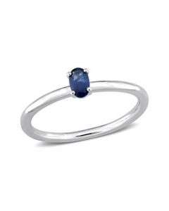 Oval Sapphire (1/3 ct. t.w.) Stackable Ring in 10k White Gold