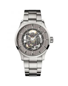 Men's Swiss Automatic Multifort Skeleton Vertigo Stainless Steel Bracelet Watch 42mm