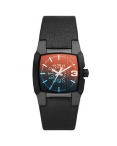 Men's Cliffhanger Black Leather Strap Watch, 36mm