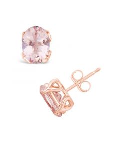 Morganite (2-1/3 ct. t.w.) Stud Earrings in 14K Rose Gold