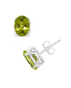 Peridot (2-3/4 ct. t.w.) Stud Earrings in 14K White Gold