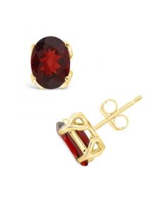 Garnet (3 ct. t.w.) Stud Earrings in 14K Yellow Gold