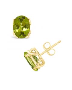 Peridot (2-3/4 ct. t.w.) Stud Earrings in 14K Yellow Gold