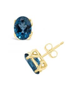 London Topaz (3-1/5 ct. t.w.) Stud Earrings in 14K Yellow Gold