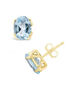 Topaz (3-1/5 ct. t.w.) Stud Earrings in 14K Yellow Gold