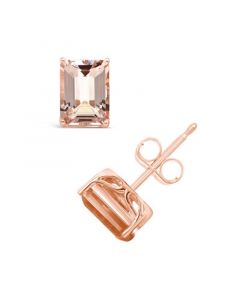 Morganite (2-3/4 ct. t.w.) Stud Earrings in 14K Rose Gold