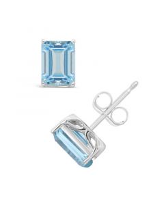 Topaz (4 ct. t.w.) Stud Earrings in 14K White Gold