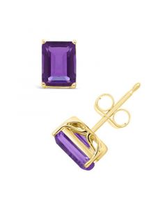 Amethyst (3-1/5 ct. t.w.) Stud Earrings in 14K Yellow Gold