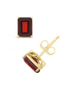 Garnet (3-7/8 ct. t.w.) Stud Earrings in 14K Yellow Gold