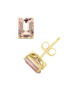 Morganite (2-3/4 ct. t.w.) Stud Earrings in 14K Yellow Gold