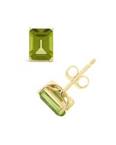 Peridot (3-3/8 ct. t.w.) Stud Earrings in 14K Yellow Gold