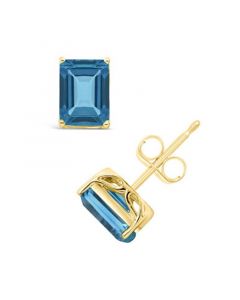 London Topaz (4 ct. t.w.) Stud Earrings in 14K Yellow Gold