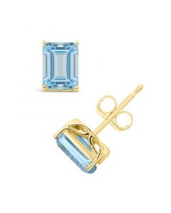 Topaz (4 ct. t.w.) Stud Earrings in 14K Yellow Gold