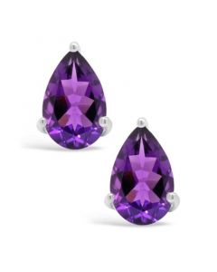 Amethyst (1-3/4 ct. t.w.) Stud Earrings in 14K White Gold