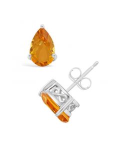 Citrine (1-3/4 ct. t.w.) Stud Earrings in 14K White Gold