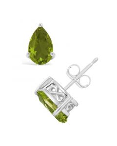 Peridot (1-7/8 ct. t.w.) Stud Earrings in 14K White Gold