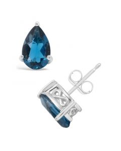 London Topaz (2-1/10 ct. t.w.) Stud Earrings in 14K White Gold