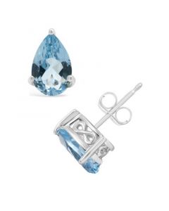 Topaz (2-1/10 ct. t.w.) Stud Earrings in 14K White Gold