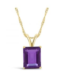 Amethyst (3-1/7 ct. t.w.) Pendant Necklace in 14K Yellow Gold