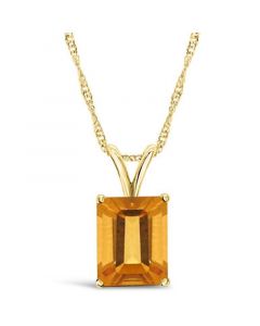 Citrine (3-1/7 ct. t.w.) Pendant Necklace in 14K Yellow Gold