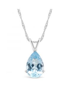 Topaz (3-5/8 ct. t.w.) Pendant Necklace in 14K White Gold