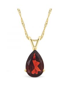 Garnet (3-1/3 ct. t.w.) Pendant Necklace in 14K Yellow Gold