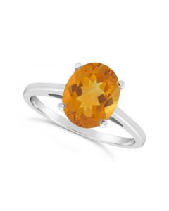 Citrine (2-1/2 ct. t.w.) Ring in 14K White Gold