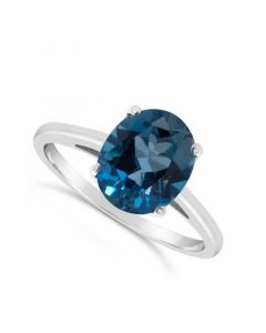 London Topaz (3-5/8 ct. t.w.) Ring in 14K White Gold