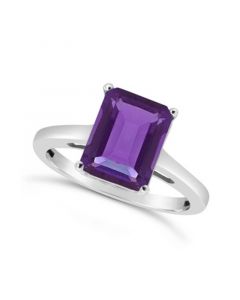 Amethyst (3-1/7 ct. t.w.) Ring in 14K White Gold