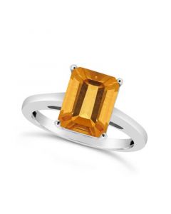 Citrine (3-1/7 ct. t.w.) Ring in 14K White Gold