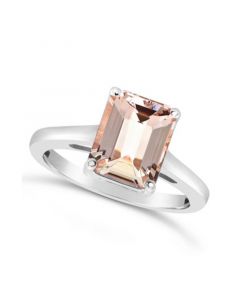 Morganite (3 ct. t.w.) Ring in 14K White Gold