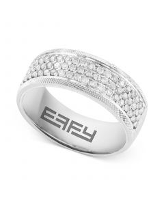 EFFY® Men's Diamond Pavé Band (3/4 ct. t.w.) in 14k White Gold