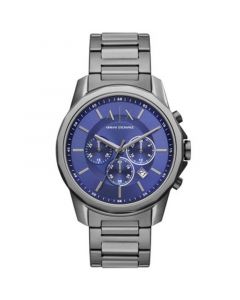 Men's Chronograph Gunmetal Stainless Steel Bracelet Watch, 44mm