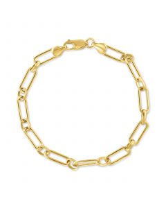 EFFY® Men's Polished Link Bracelet in 14k Gold-Plated Sterling Silver