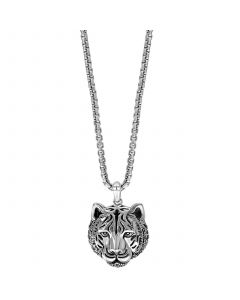 EFFY® Men's Panther 22" Pendant Necklace in Sterling Silver