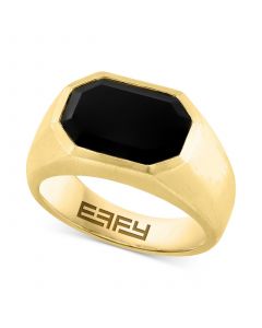 EFFY® Men's Onyx Ring in 14k Gold-Plated Sterling Silver