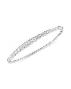 EFFY® Diamond Graduated Bangle Bracelet (1-1/2 ct. t.w.) in 14k White Gold