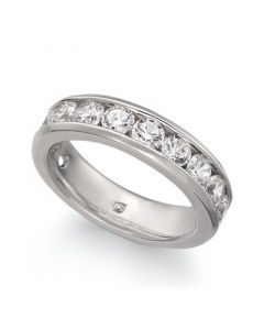 Diamond Channel Band (2 ct. t.w.) in 14k White Gold