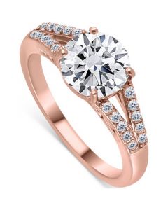 Solitaire Cubic Zirconia Center Stone Pave Ring, Created for Macy's