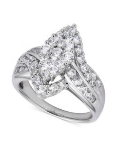 Diamond Cluster Ring (2 ct. t.w.) in 14k White Gold