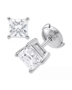 Certified Lab Grown Diamond Princess Stud Earrings (3 ct. t.w.) in 14k Gold