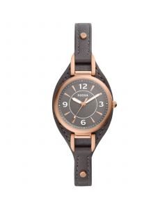 Women's Carlie Gray Leather Strap Watch, 28mm